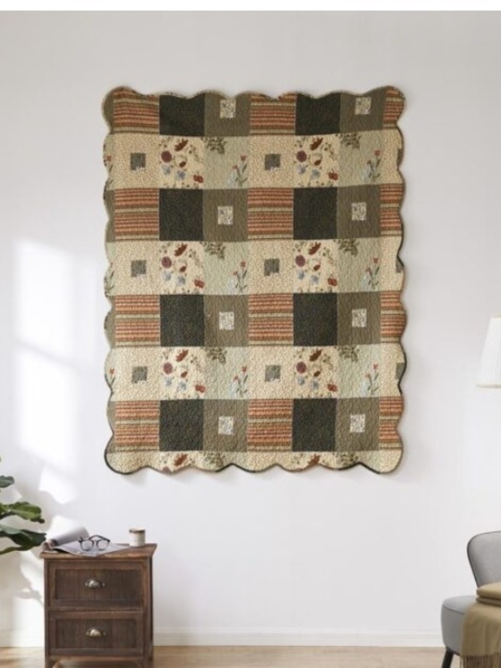 Greenland Home Fashions Patchwork Floral Quilted Sedona Throw Cottagecore